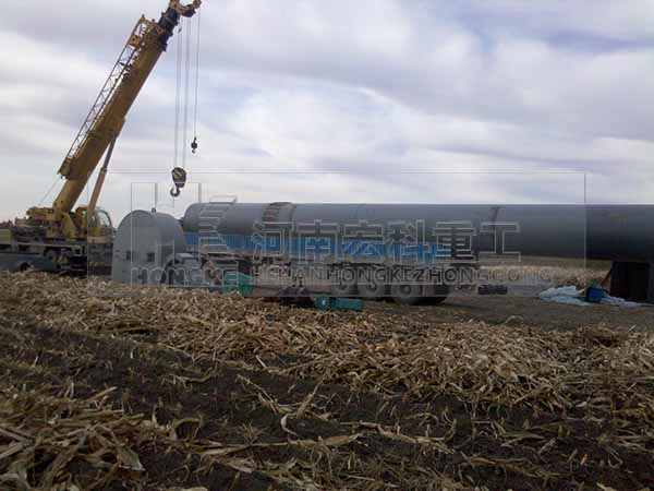 黑龍江呼蘭縣頁巖陶?；剞D(zhuǎn)窯生產(chǎn)線安裝現(xiàn)場